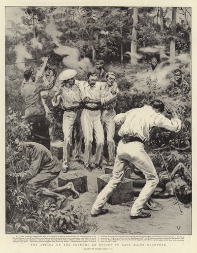 The Attack on the Column, an Effort to Save Major Crawford by Frank Dadd